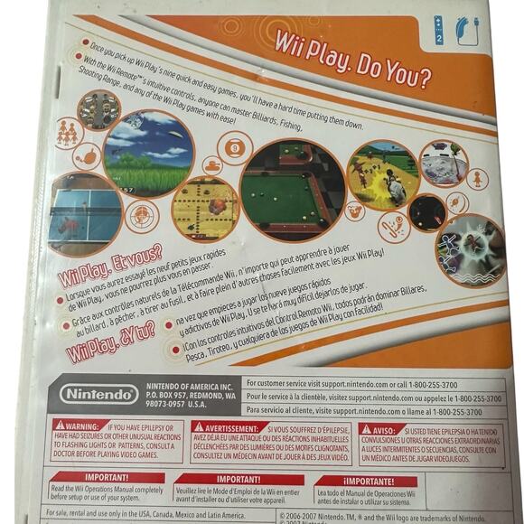 Wii Play Nintendo Wii Video Game Simulation CIB Complete Untested - Picture 3 of 11